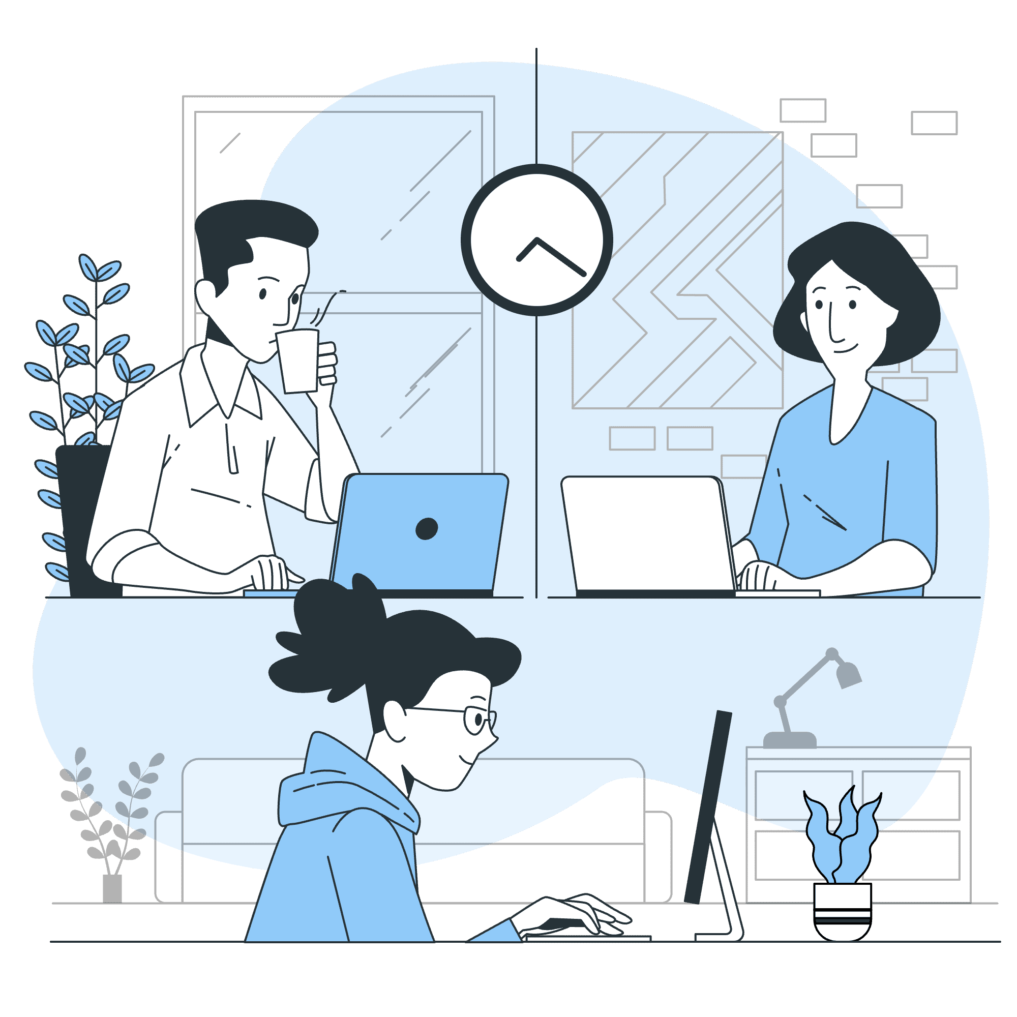 Ilustração de supervisão e mentoria